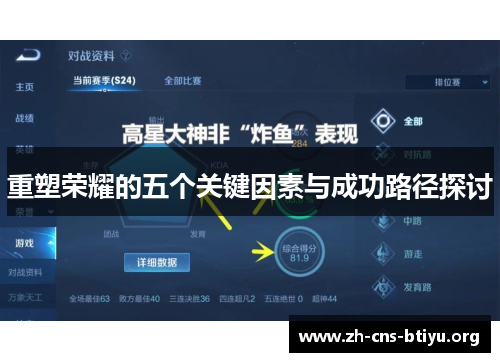 重塑荣耀的五个关键因素与成功路径探讨 重塑荣耀的五个关键因素与成功路径探讨